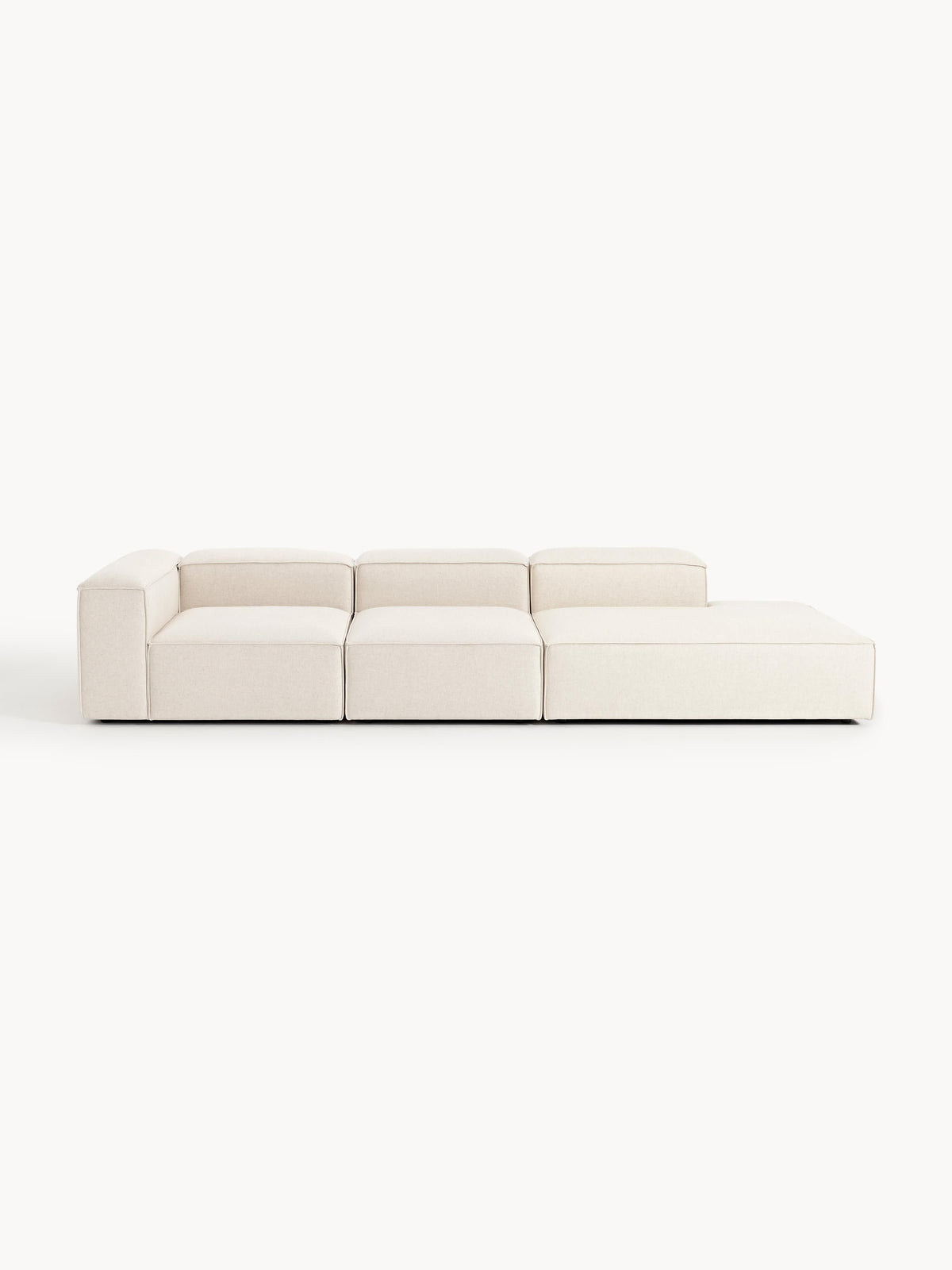 Lenquist XL Modular Ottoman in Linen Blend