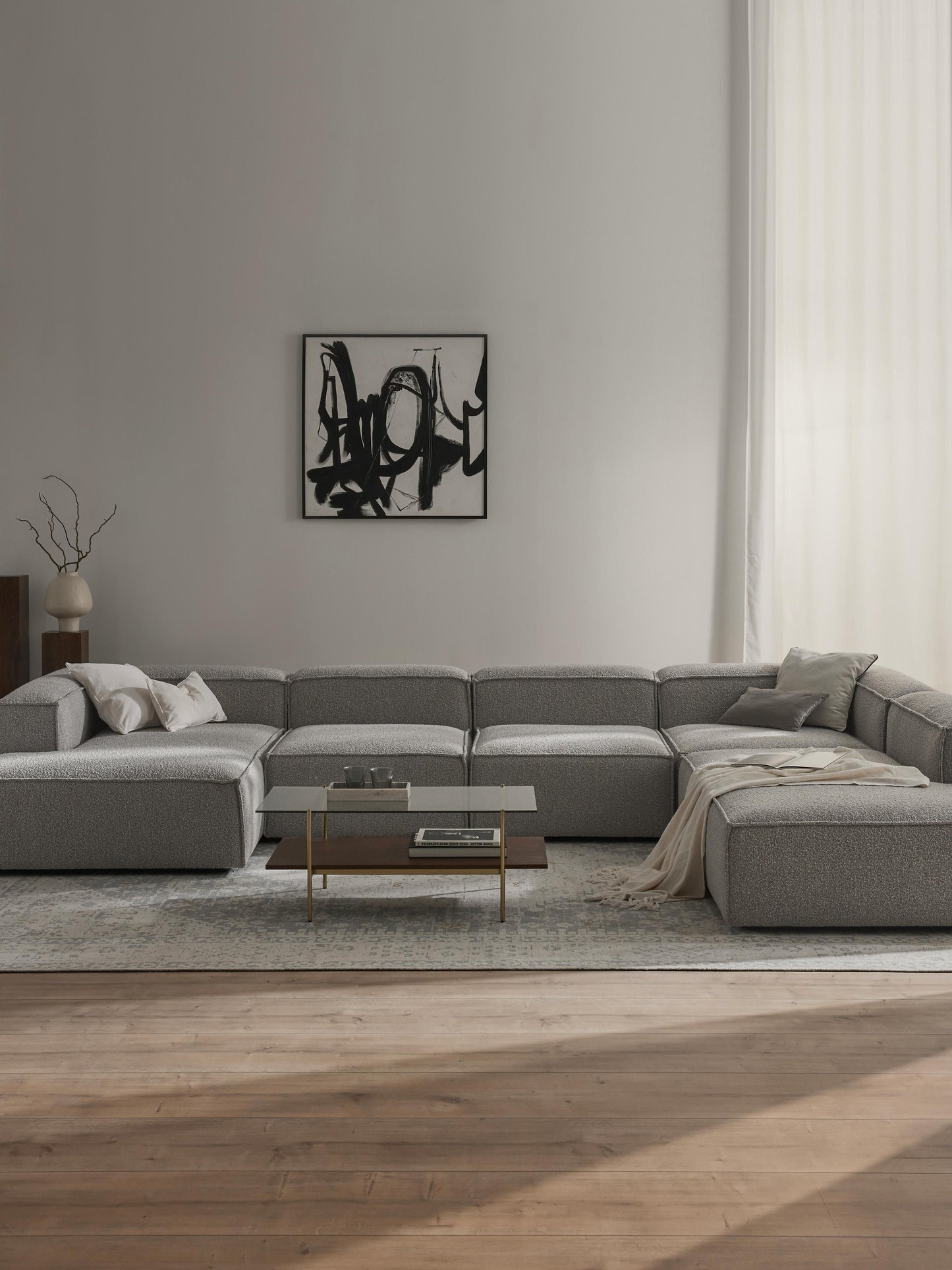 Lenquist XL Modular Sofa in Bouclé