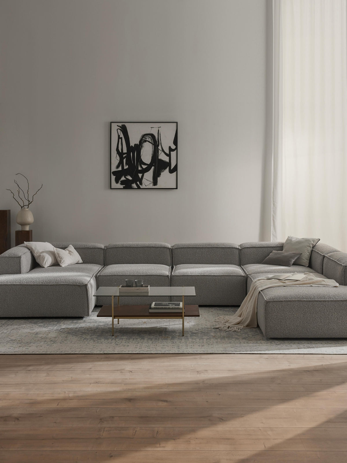 Lenquist XL Modular Sofa in Bouclé