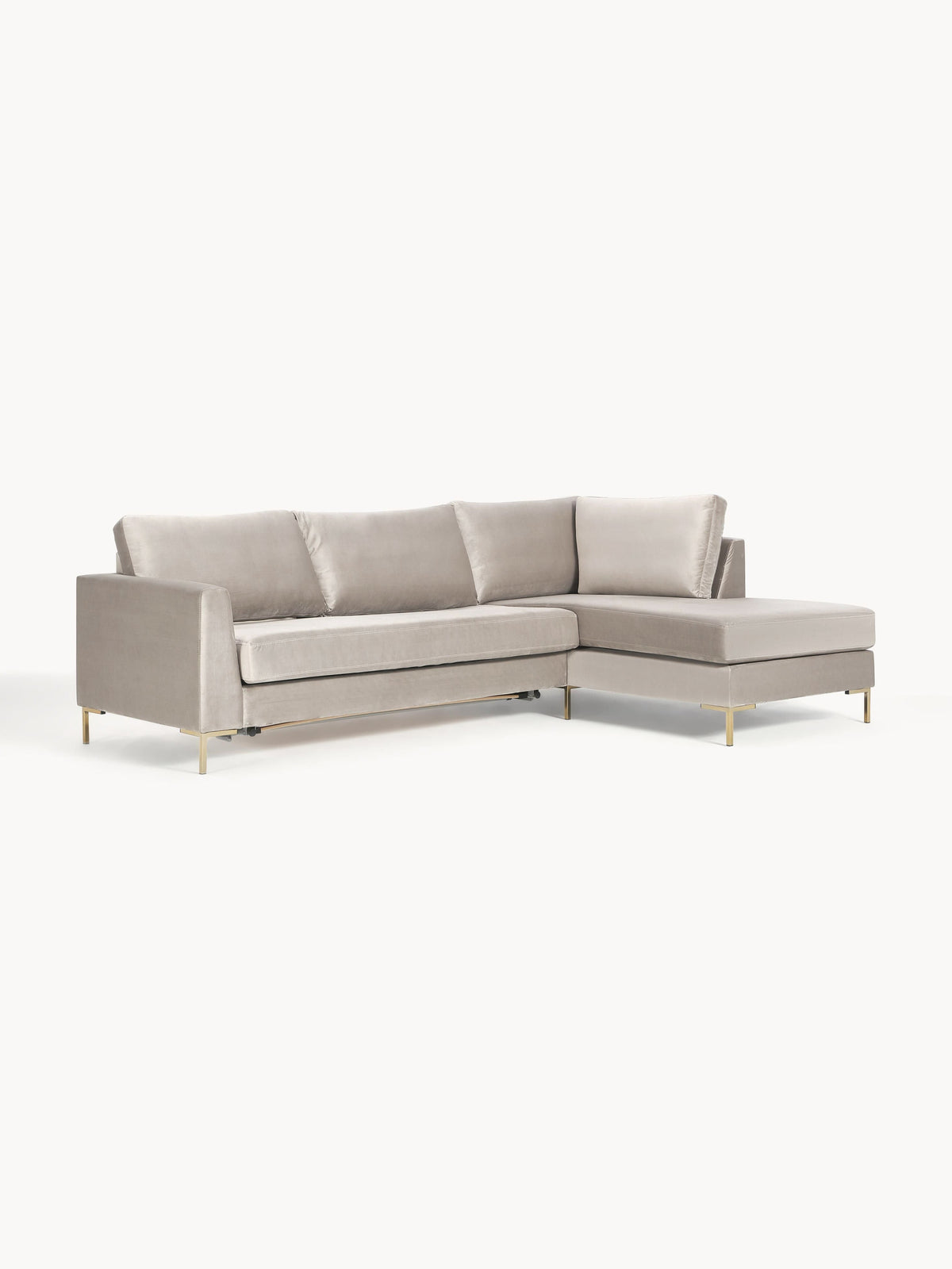 Lunbergh 3-Seater Velvet Sofa Bed with Mattress
