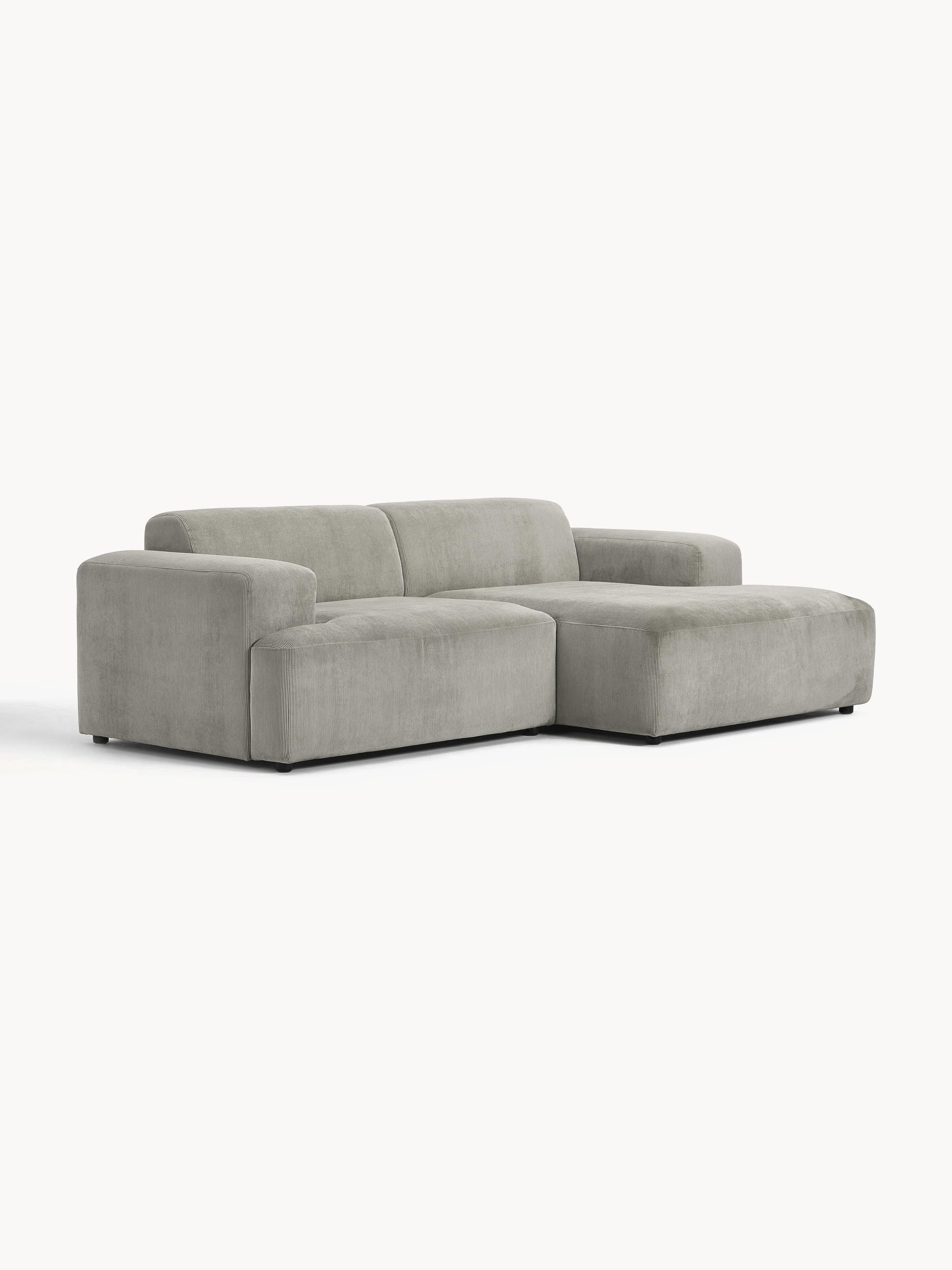 Melraine Corner Sofa in Corduroy, 3-Seater