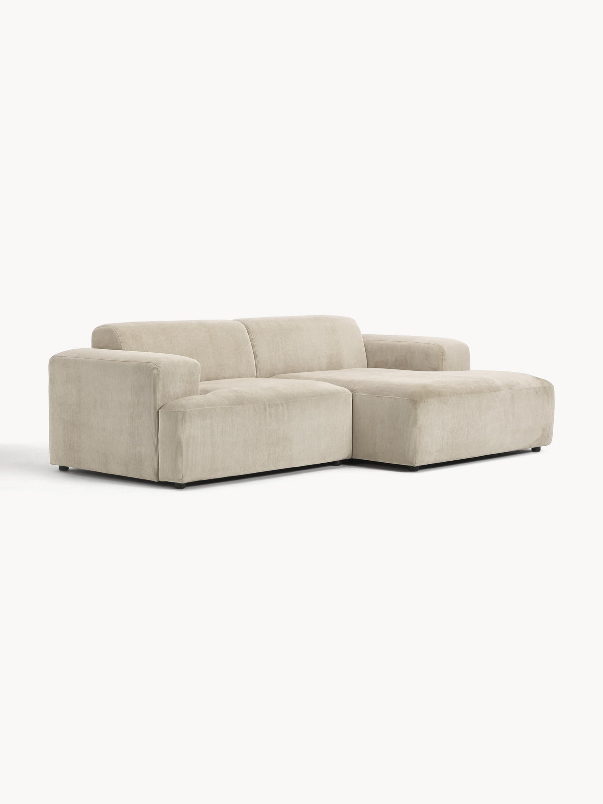 Melraine Corner Sofa in Corduroy, 3-Seater