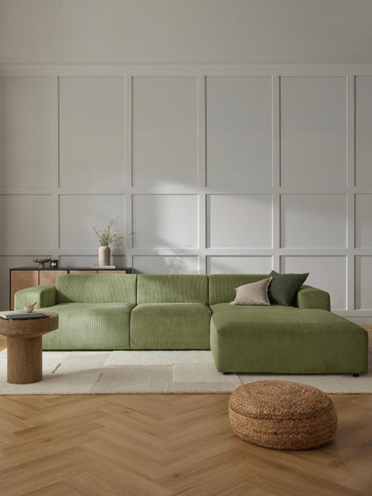 Melraine Corner Sofa in Corduroy (4-Seater)