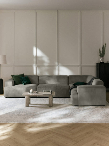 Melraine Large Corner Sofa in Corduroy (4-Seater)