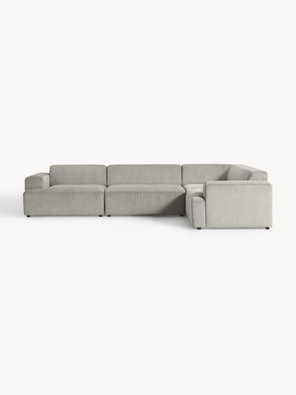 Melraine Large Corner Sofa in Corduroy (4-Seater)