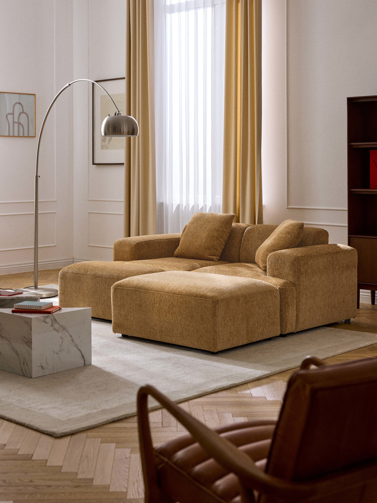 Melraine Ottoman, W 99 x D 72 cm