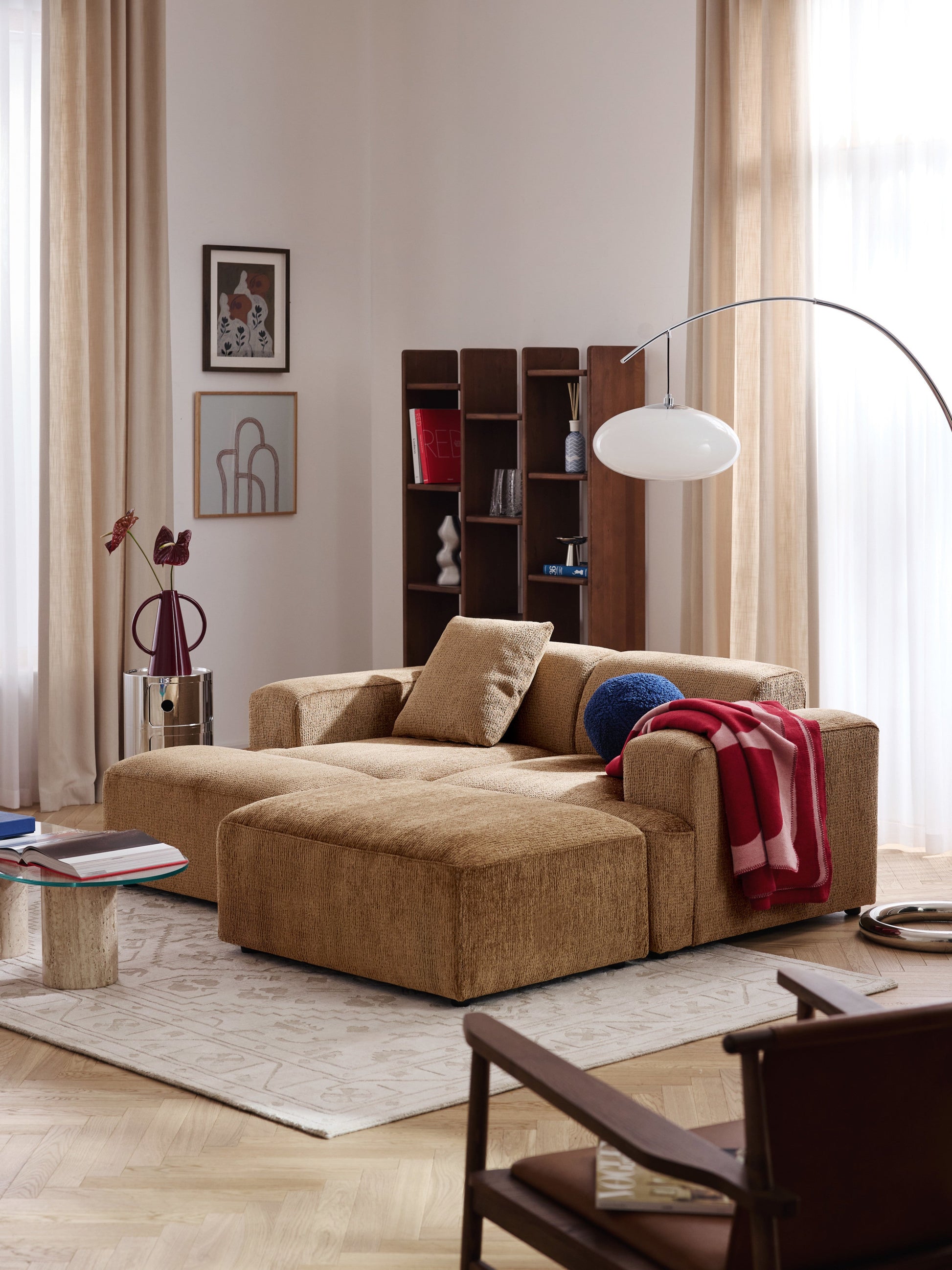 Melraine Ottoman, W 99 x D 72 cm