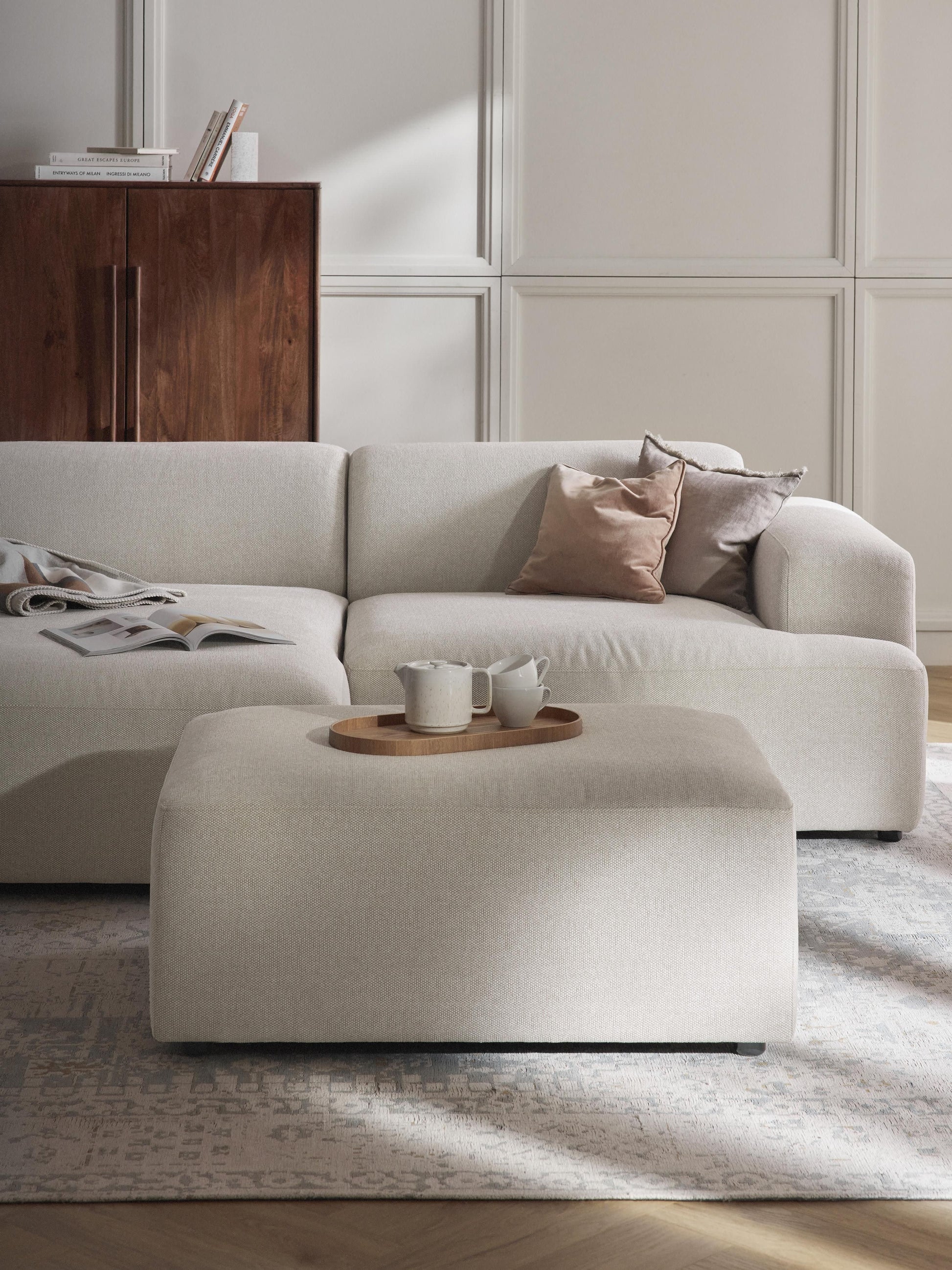 Melraine Stool, W 99 x D 72 cm