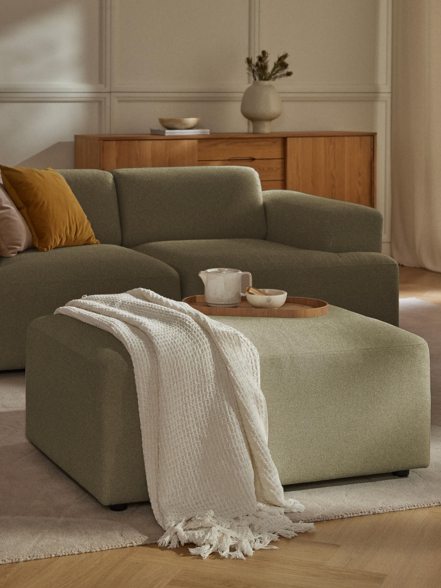 Melraine Stool, W 99 x D 72 cm