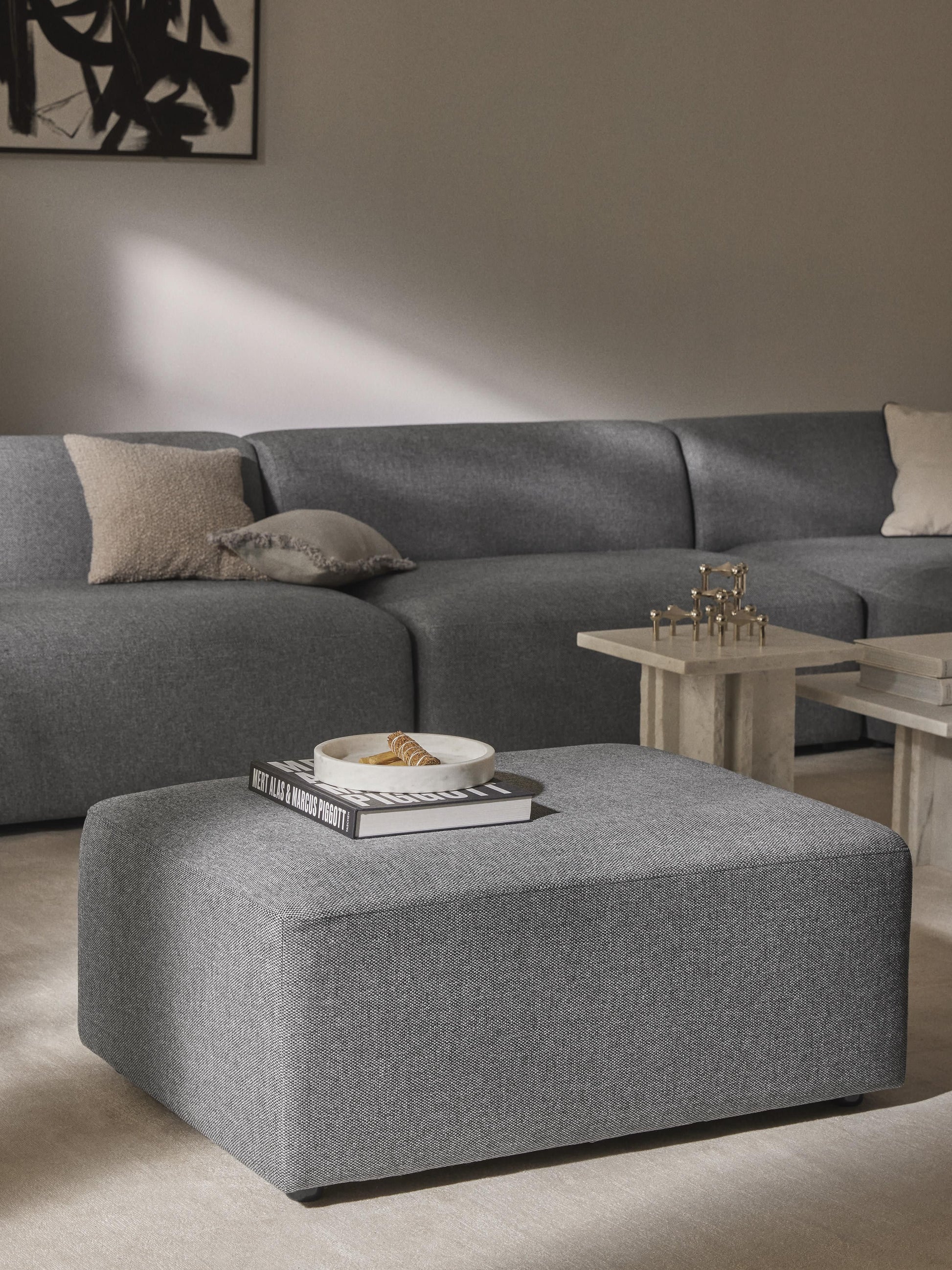 Melraine Stool, W 99 x D 72 cm