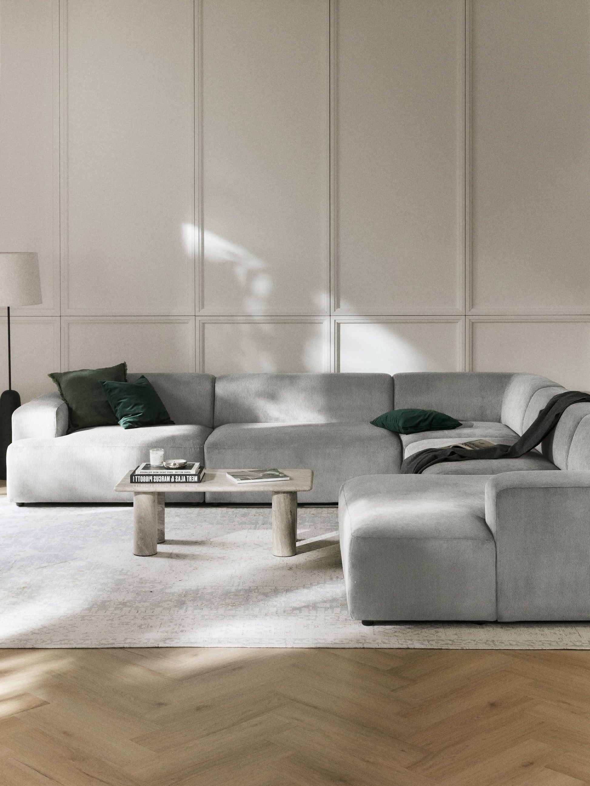 Melraine XL Corner Sofa in Corduroy