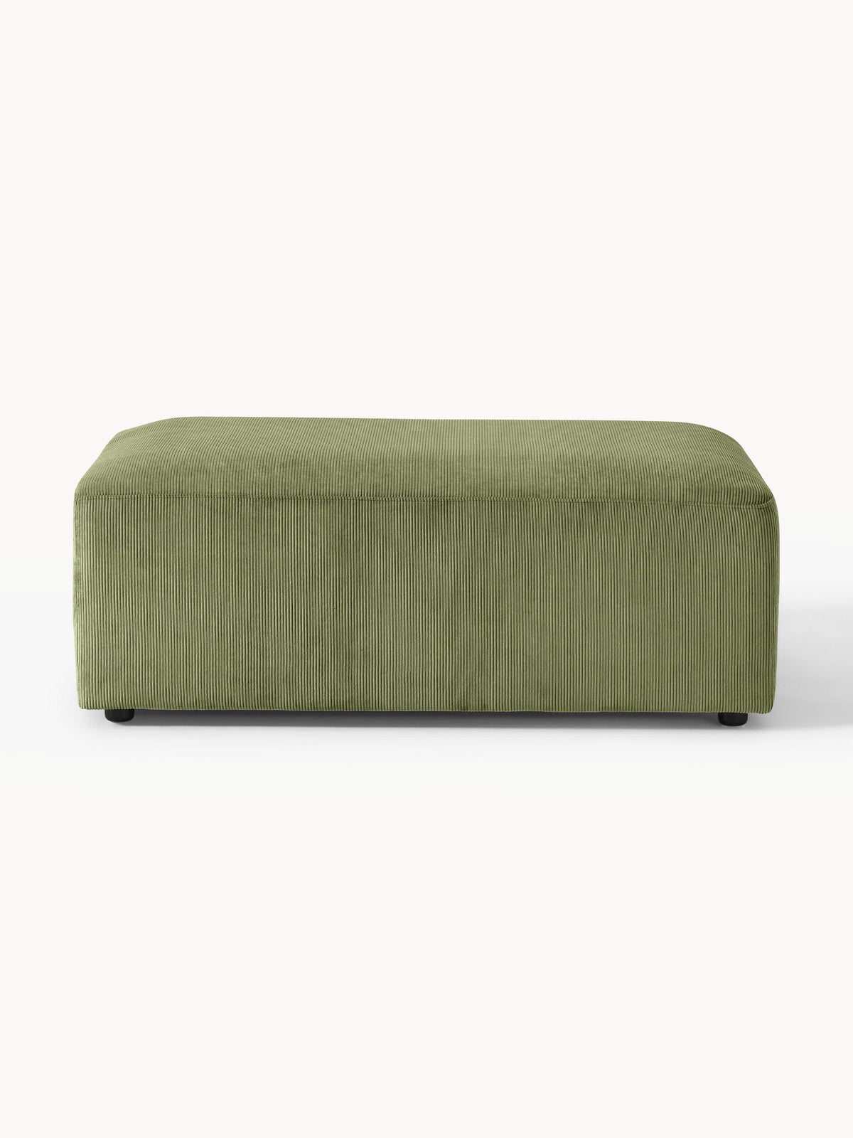 Melraine XL Ottoman in Corduroy, W 116 x D 72 cm