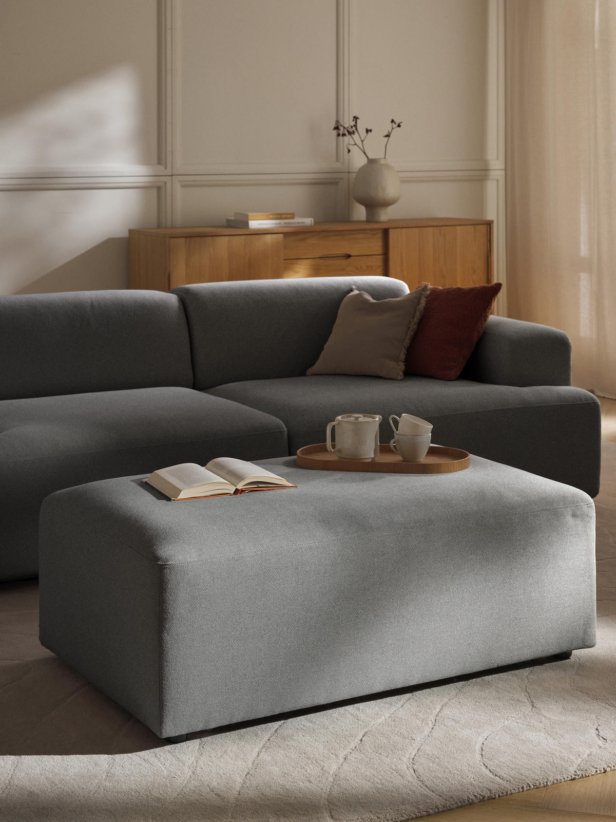 Melraine XL Ottoman, W 116 x D 72 cm