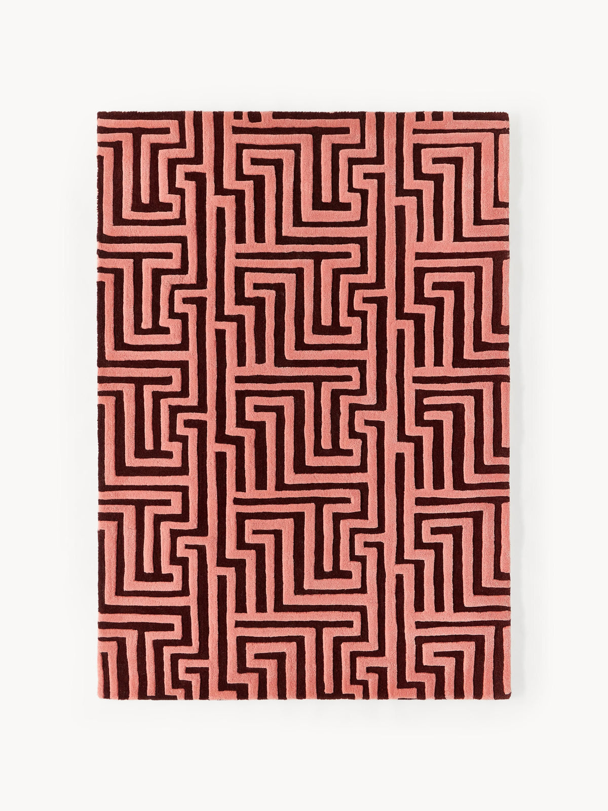 Montglas Wool Rug, Hand-Tufted, with Raised High-Low Texture