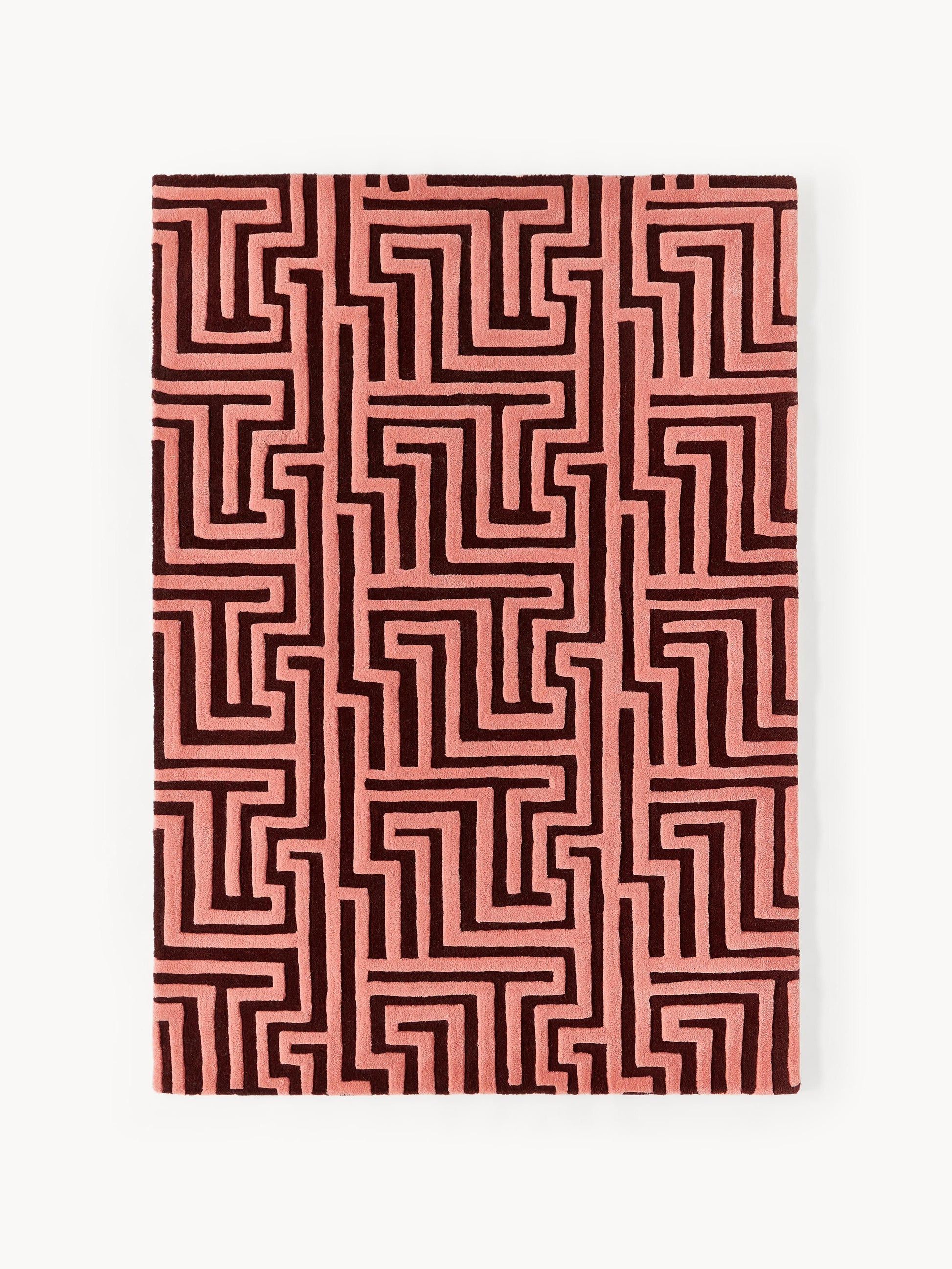 Montglas Wool Rug, Hand-Tufted, with Raised High-Low Texture
