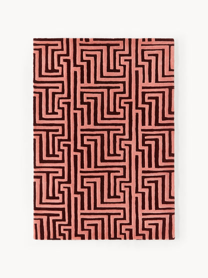 Montglas Wool Rug, Hand-Tufted, with Raised High-Low Texture