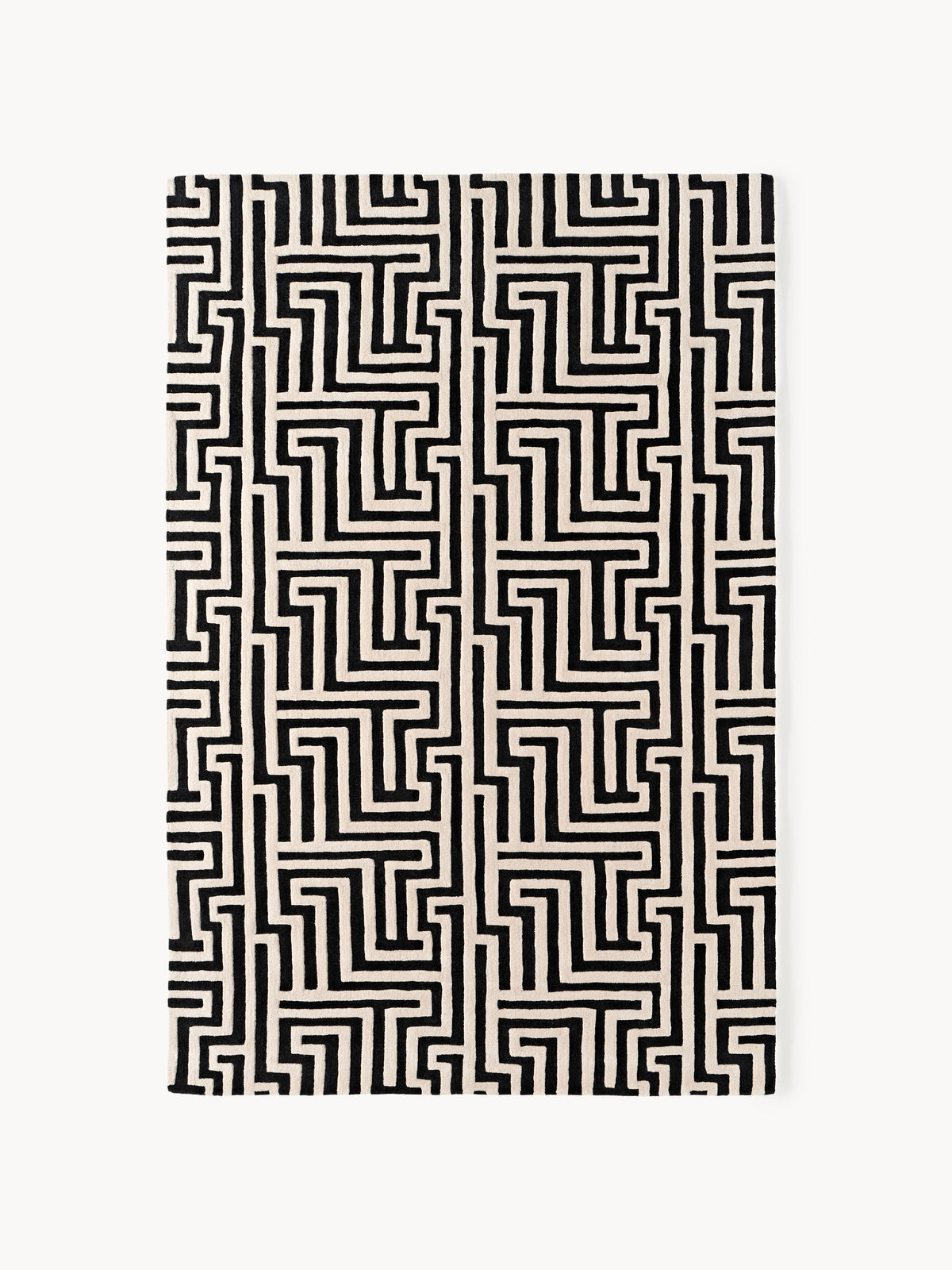 Montglas Wool Rug, Hand-Tufted, with Raised High-Low Texture