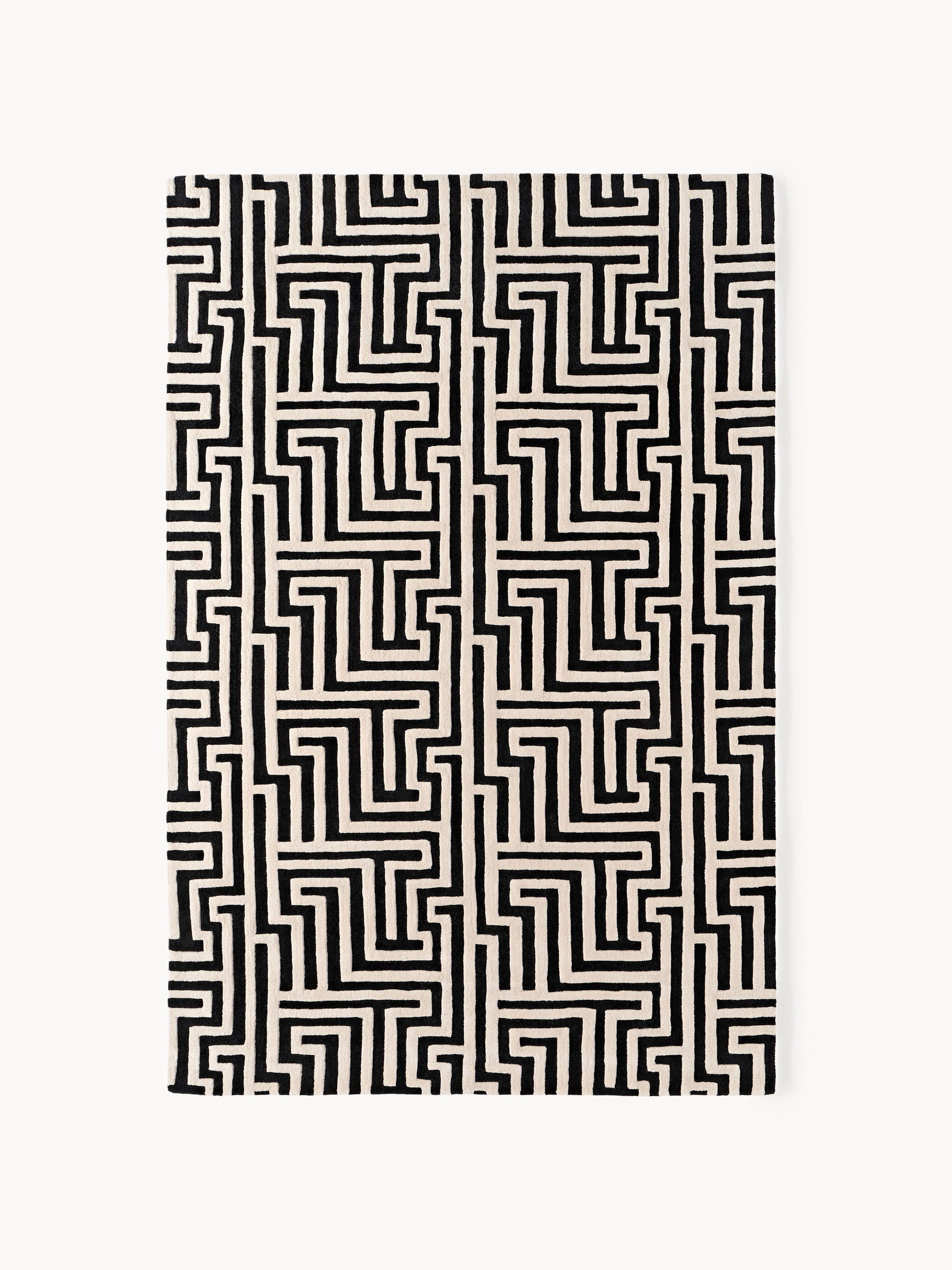 Montglas Wool Rug, Hand-Tufted, with Raised High-Low Texture
