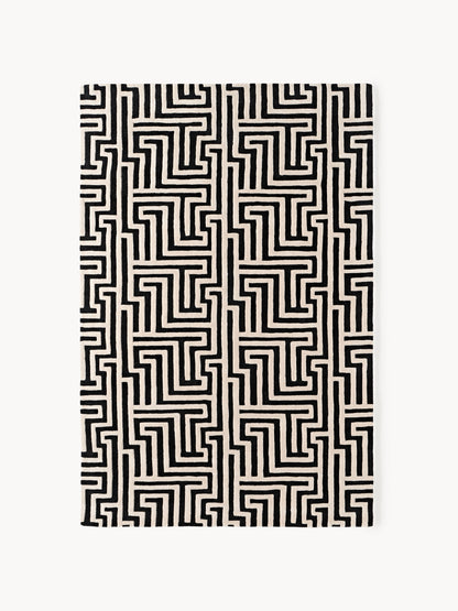 Montglas Wool Rug, Hand-Tufted, with Raised High-Low Texture