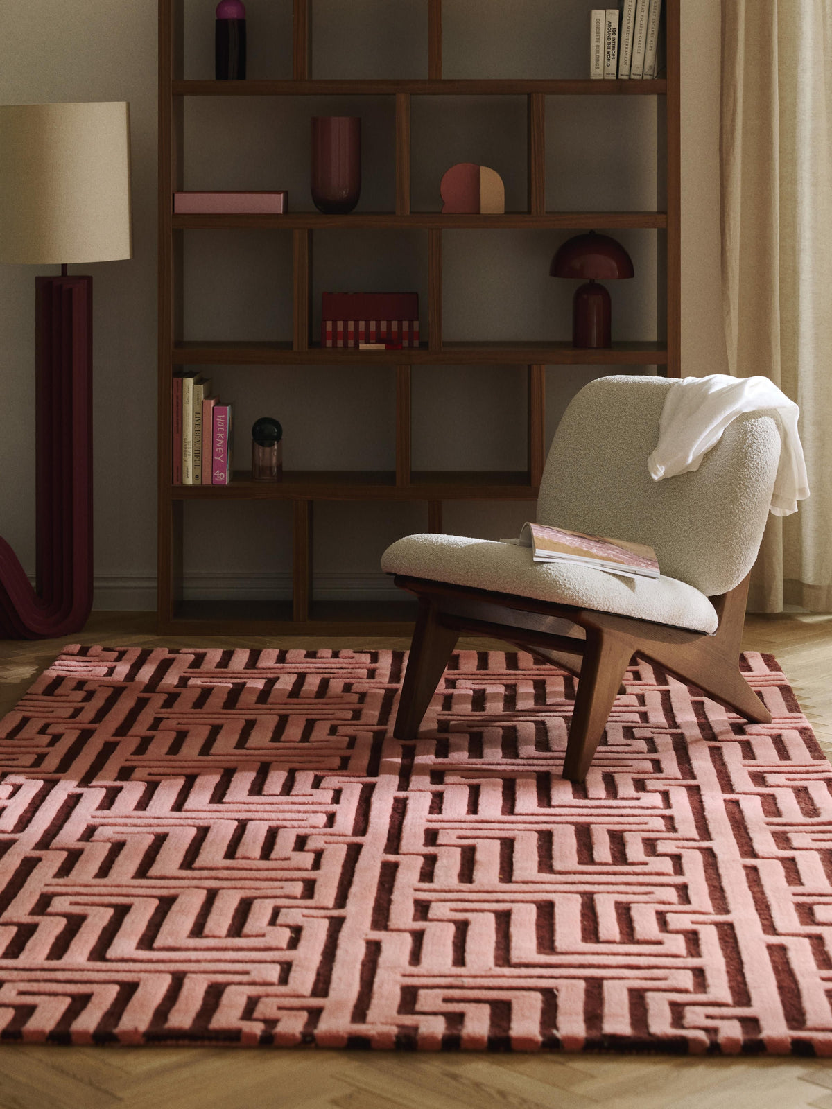 Montglas Wool Rug, Hand-Tufted, with Raised High-Low Texture