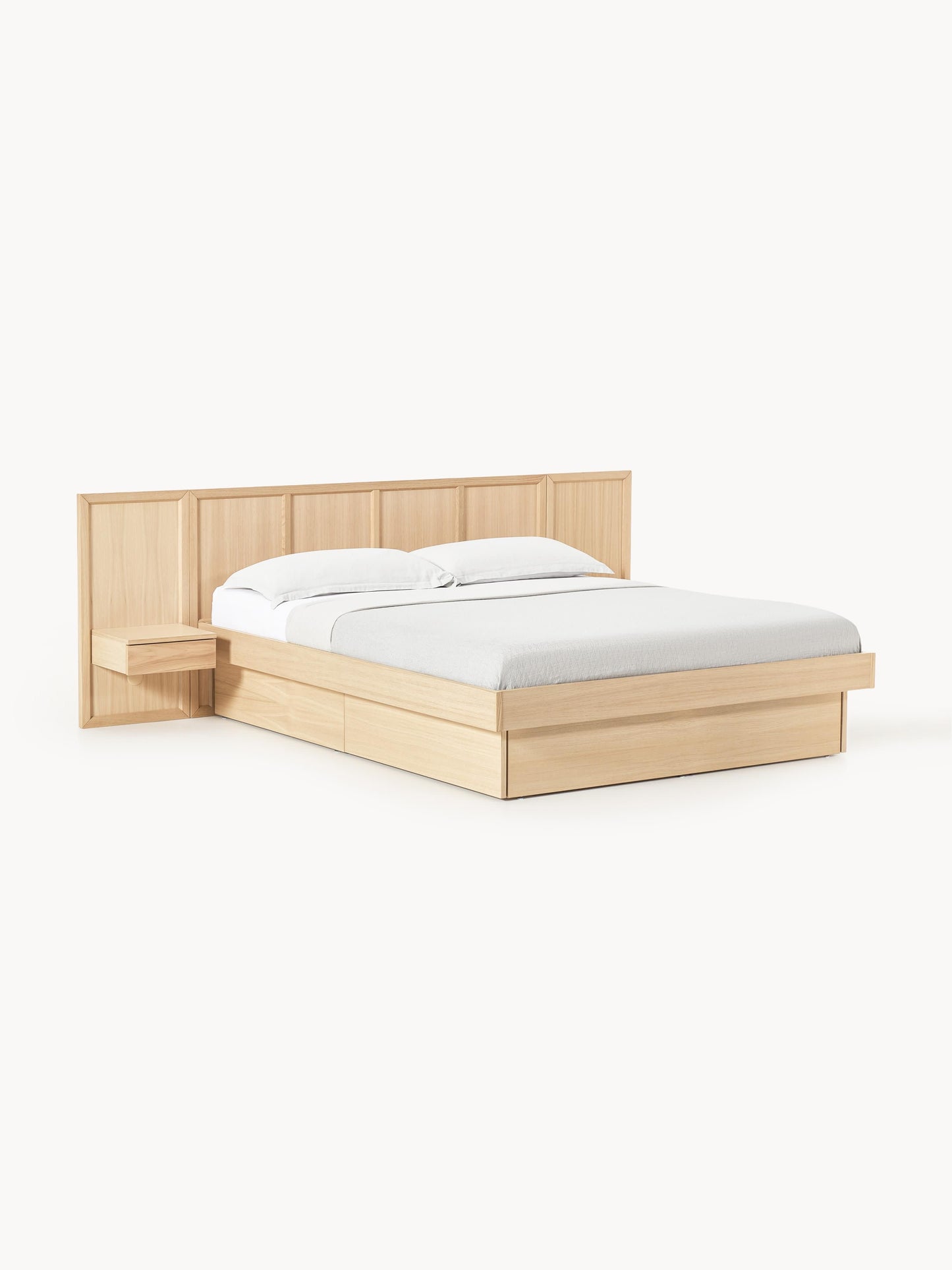 Nantorra Wooden Bed with Bedside Tables and Headboard