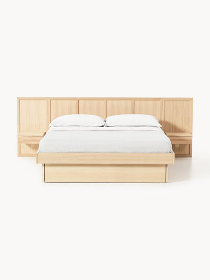 Nantorra Wooden Bed with Bedside Tables and Headboard