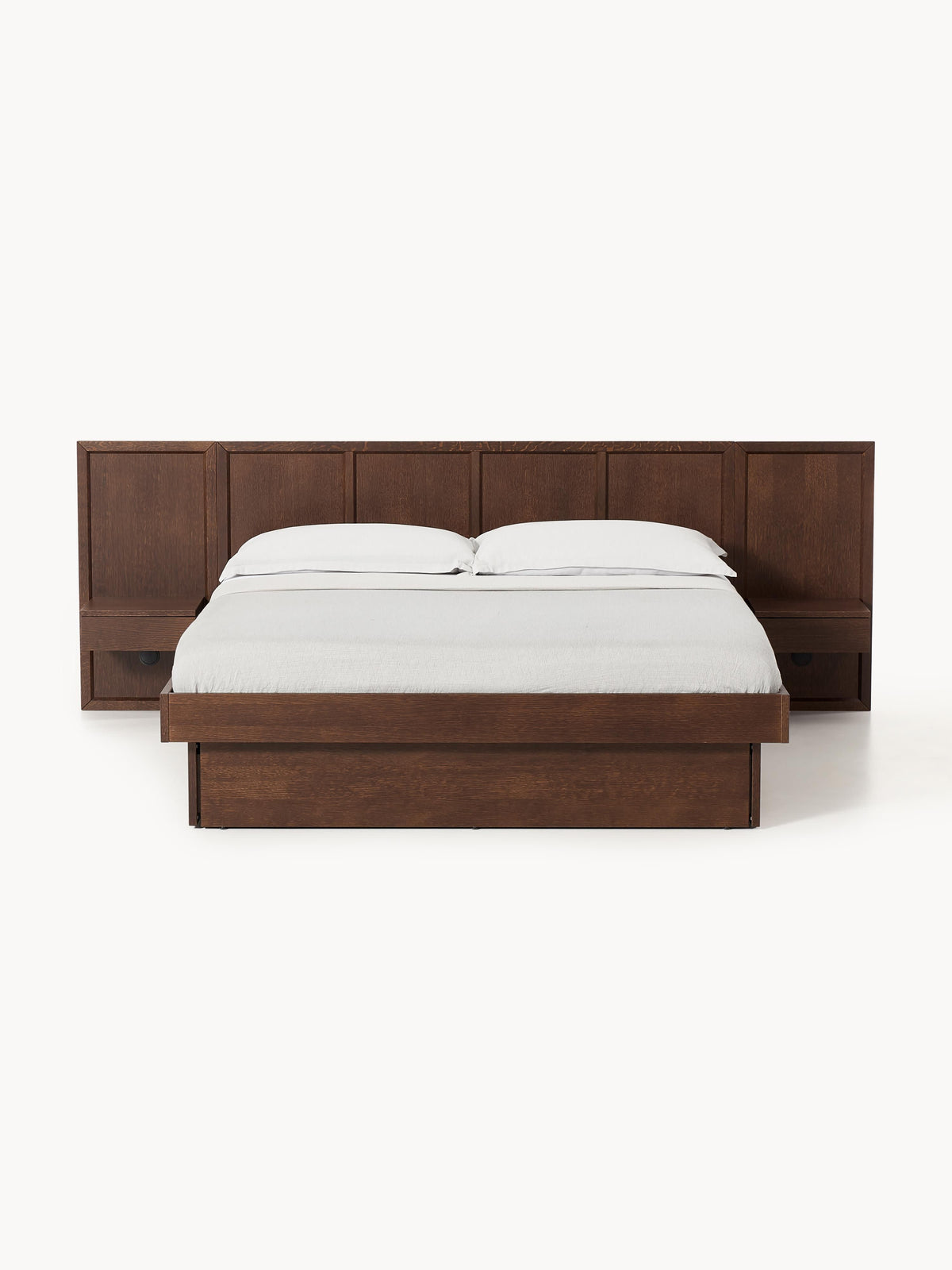 Nantorra Wooden Bed with Bedside Tables and Headboard