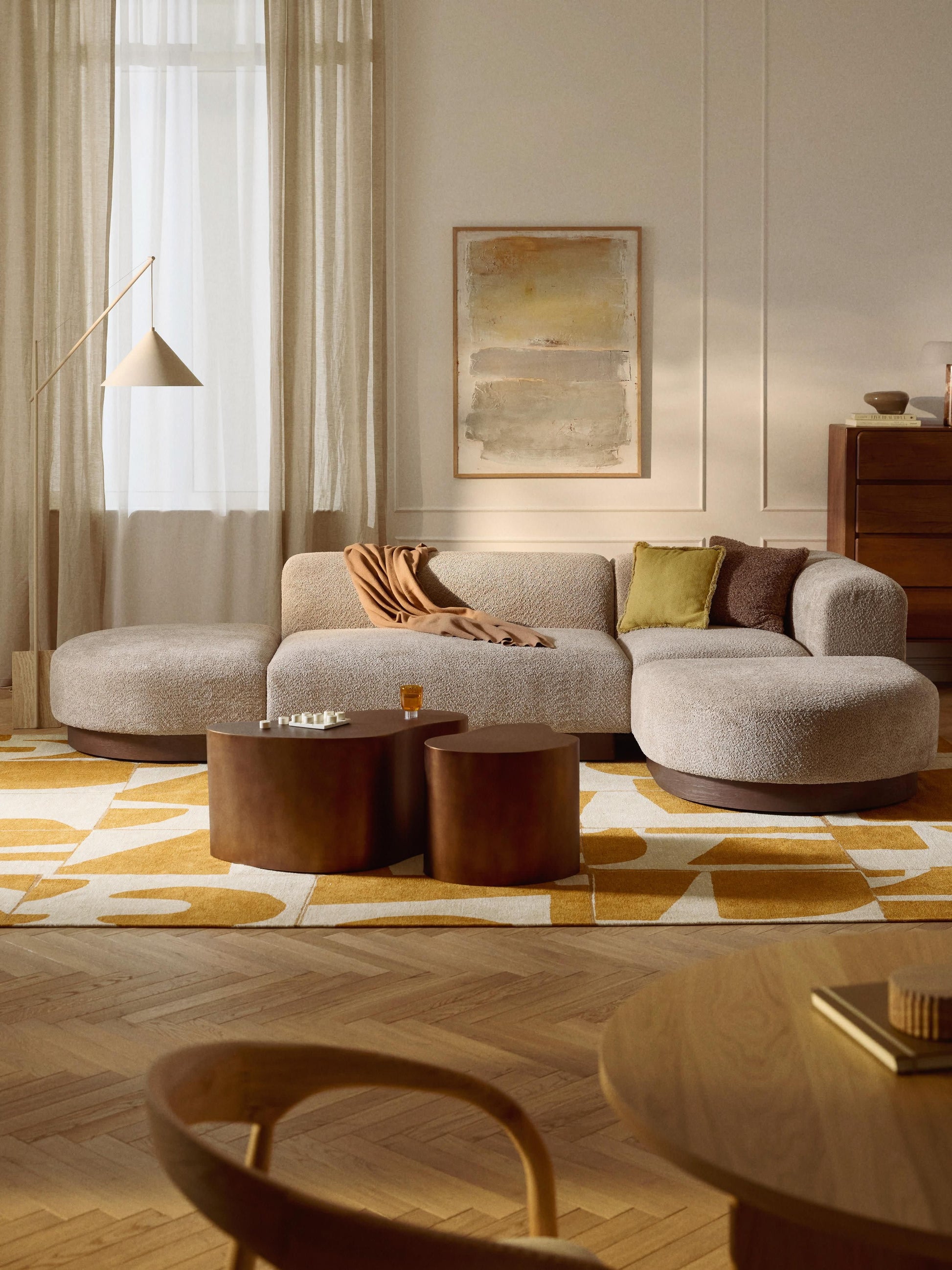 Natworth Modular Teddy Bouclé Corner Sofa