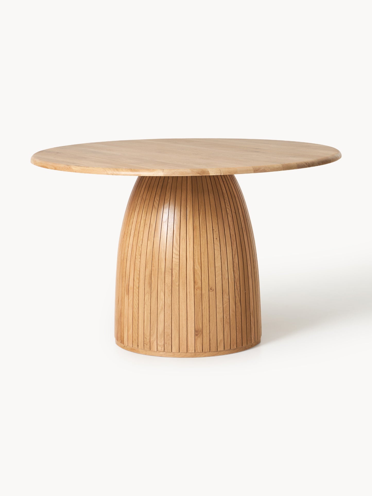 Nelviro Round Dining Table with Fluted Texture, in Various Sizes