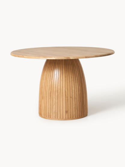 Nelviro Round Dining Table with Fluted Texture, in Various Sizes