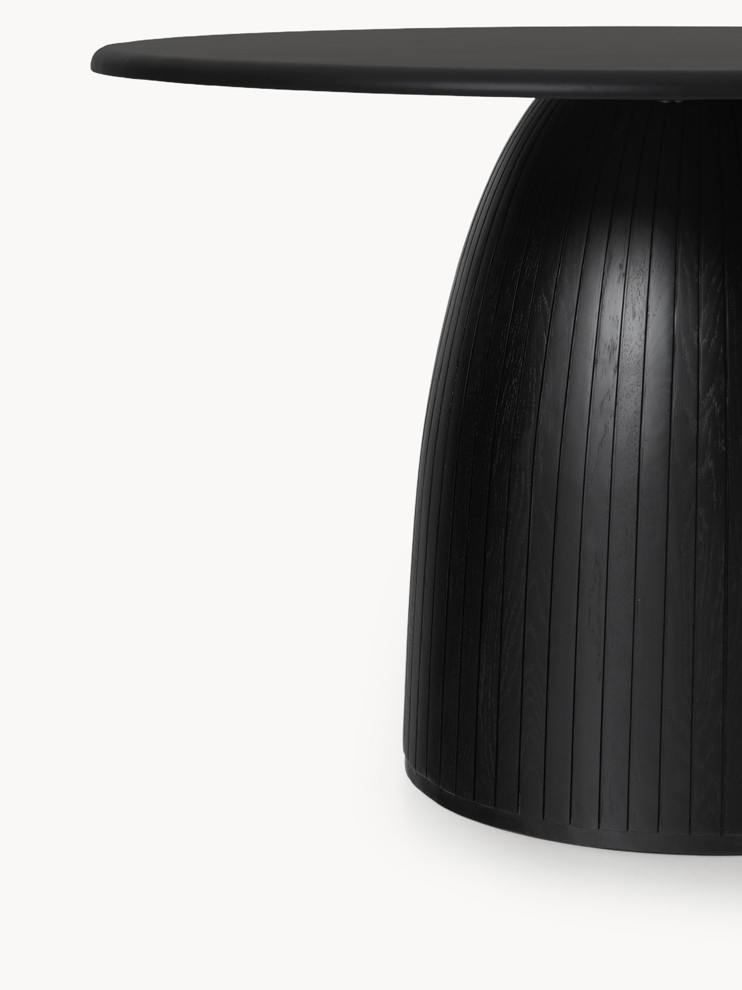 Nelviro Round Dining Table with Fluted Texture, in Various Sizes