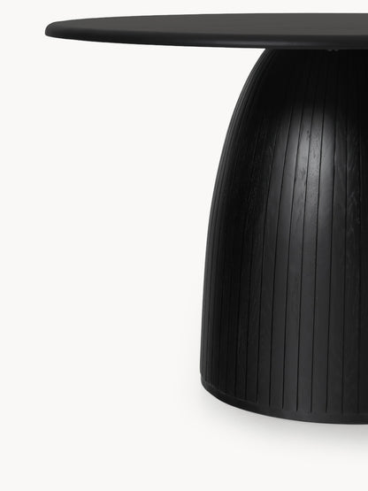 Nelviro Round Dining Table with Fluted Texture, in Various Sizes