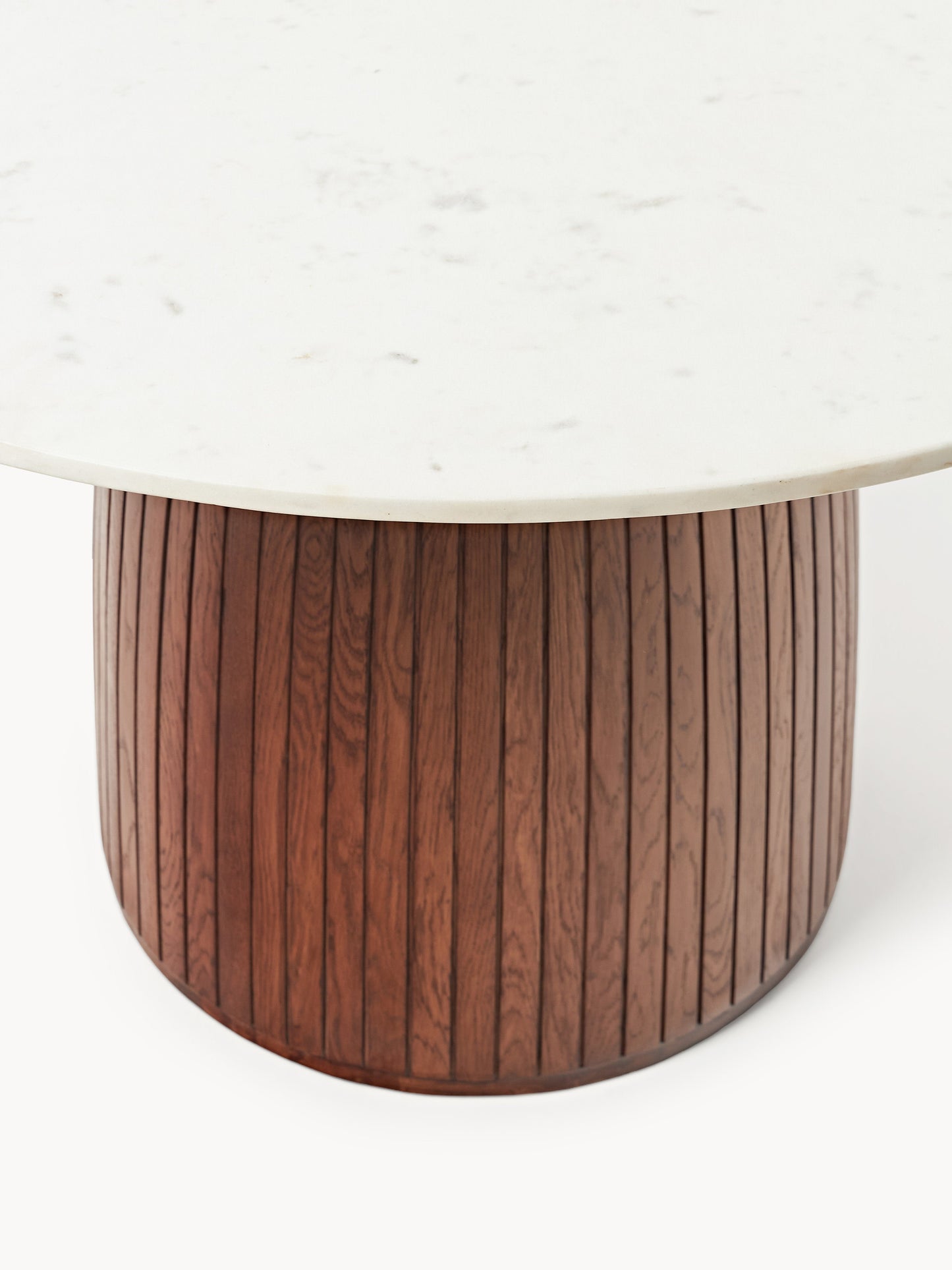 Nelviro Round Dining Table with Marble Tabletop, Ø 115 cm