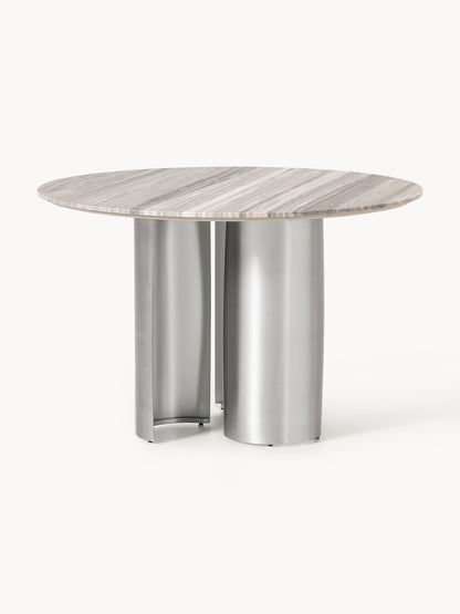 Noamvir Round Dining Table with Marble Tabletop, Ø 120 cm