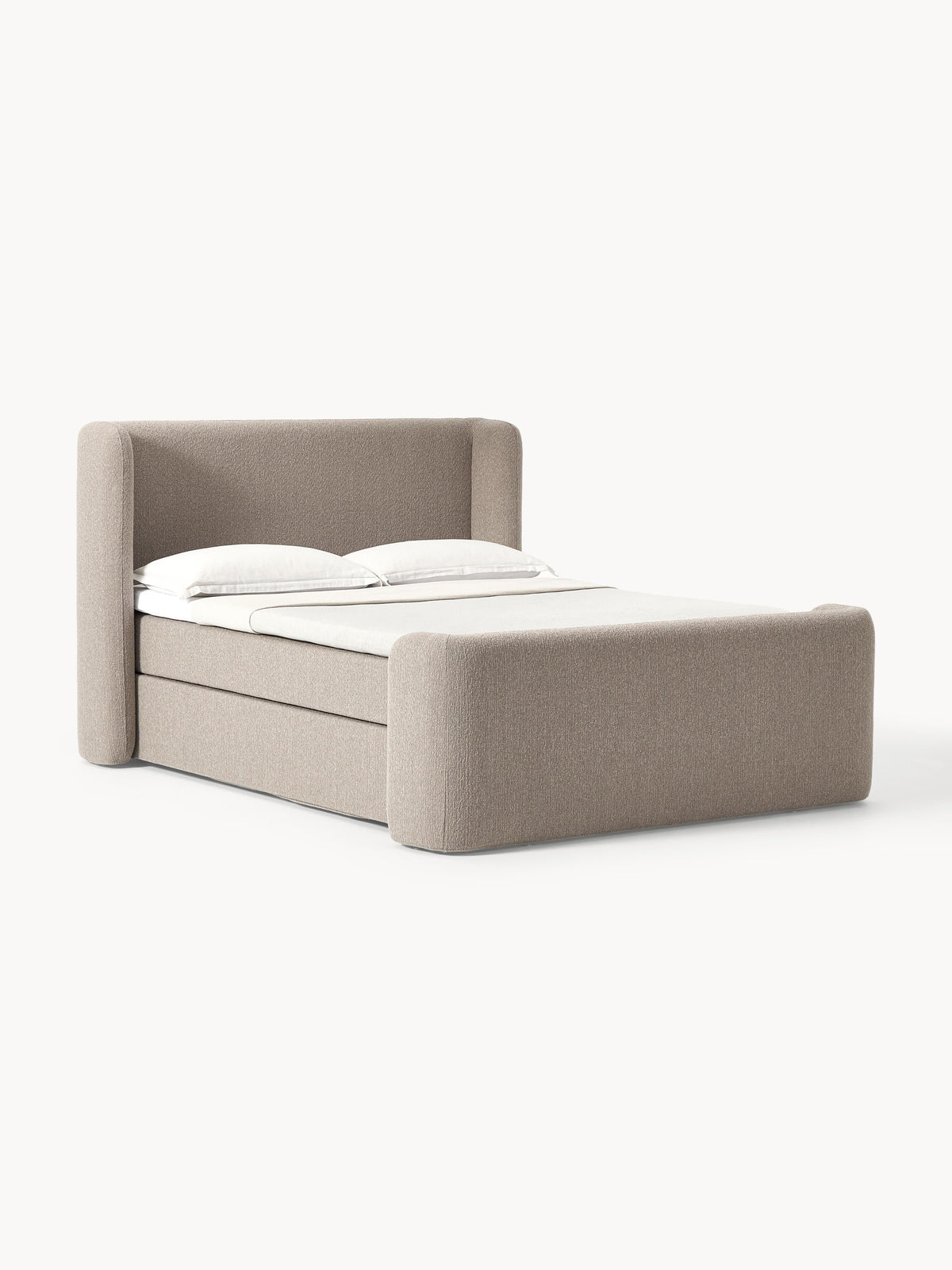 Perlyth Box Spring Bed in Bouclé