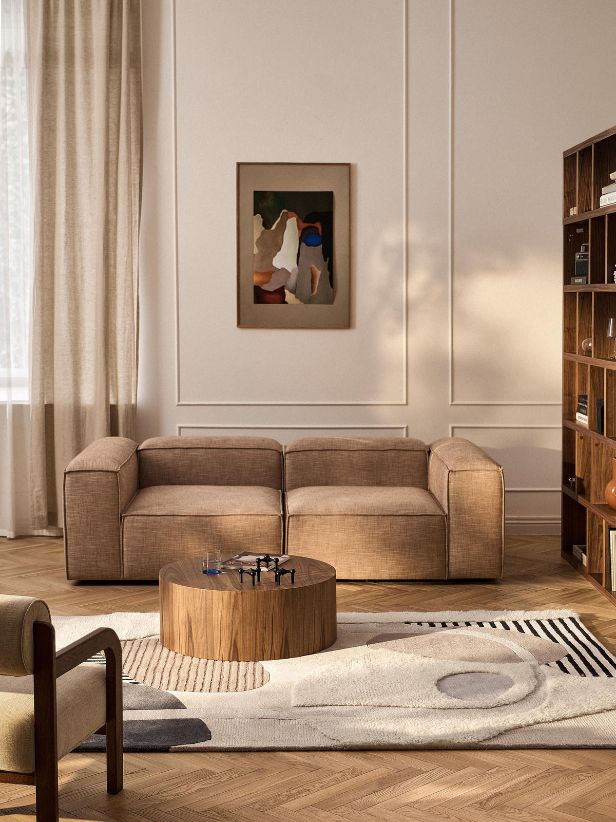 Roscmund Wool Rug, Hand-Tufted, with High-Low Texture