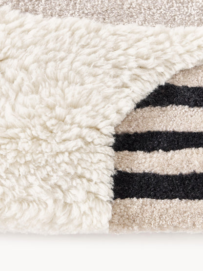 Roscmund Wool Rug, Hand-Tufted, with High-Low Texture