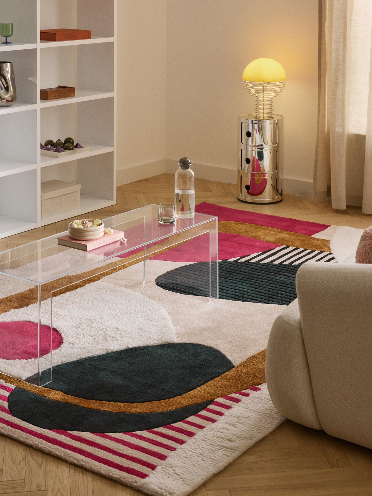 Roscmund Wool Rug, Hand-Tufted, with High-Low Texture