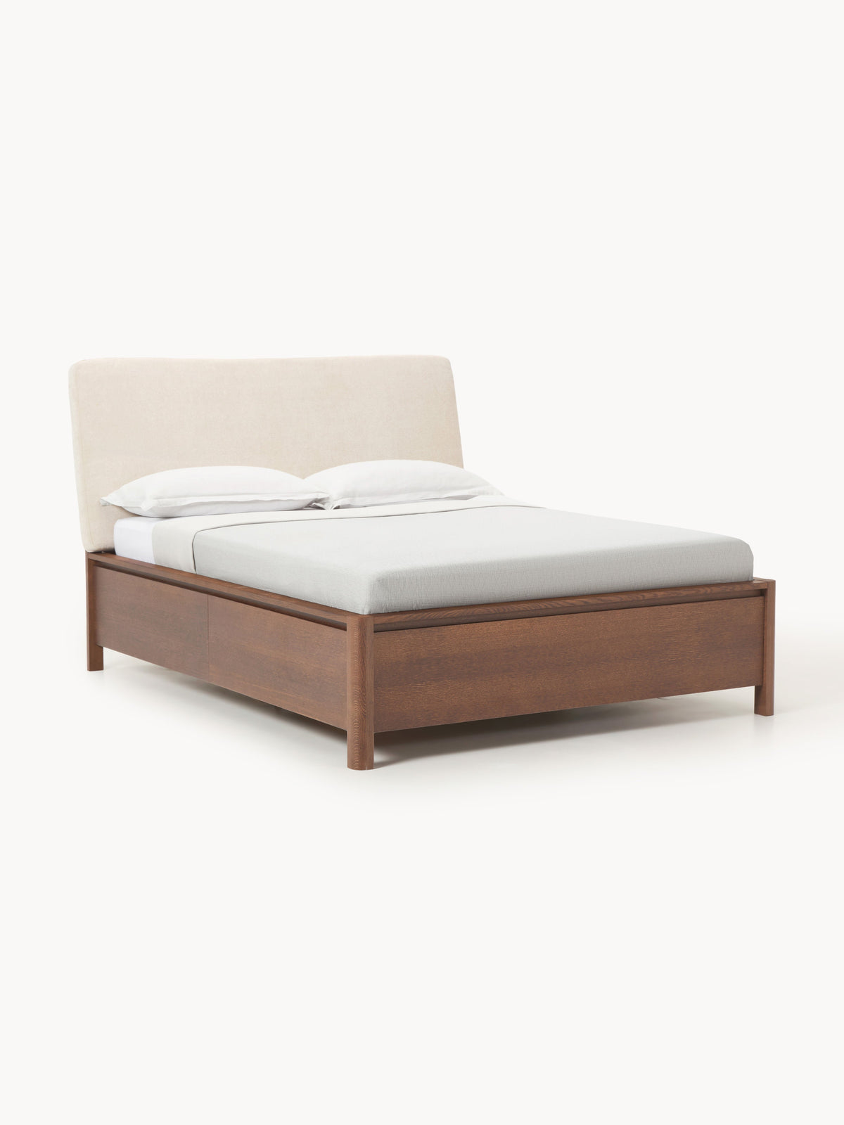 Santgrove Wooden Bed with Drawers and Upholstered Headboard