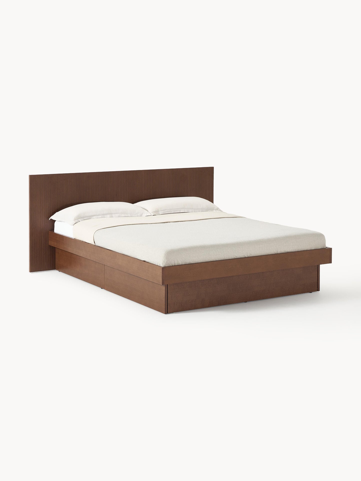 Satveno Wooden Bed with Headboard and Drawers