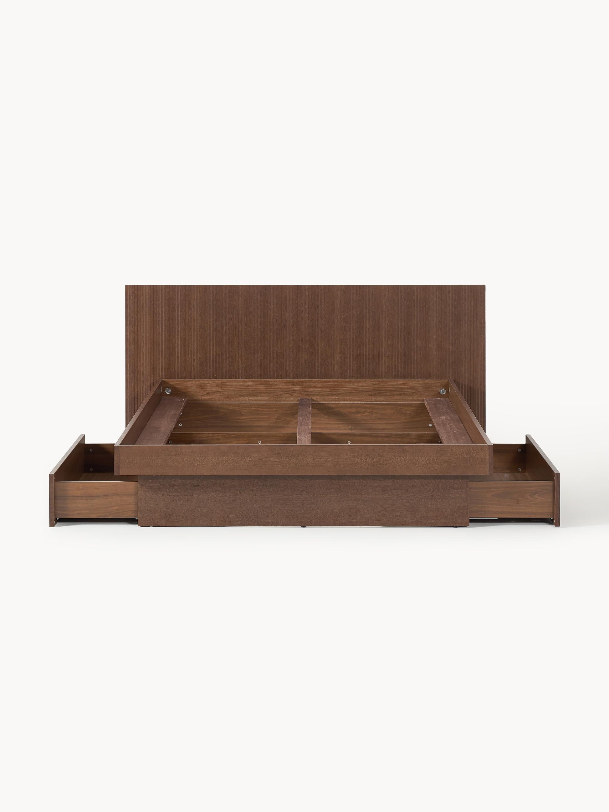 Satveno Wooden Bed with Headboard and Drawers