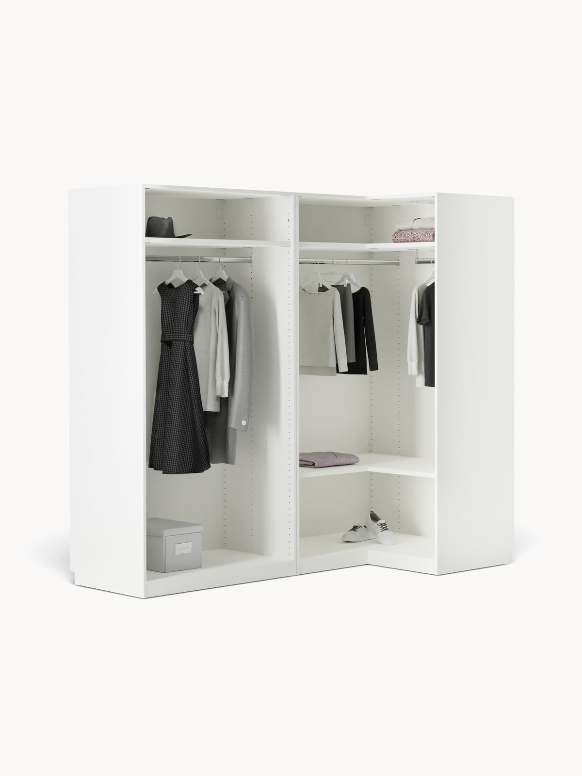 Simvorth Modular Corner Wardrobe, 215 cm Wide, in Various Sizes