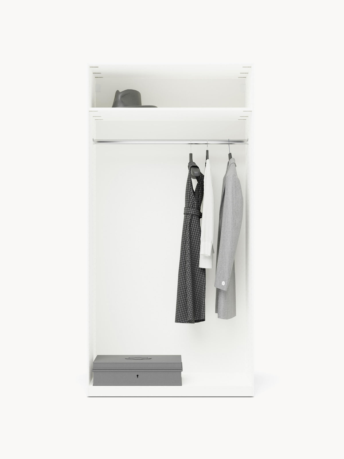Simvorth Modular Hinged-Door Wardrobe, 100 cm Wide, in Various Sizes