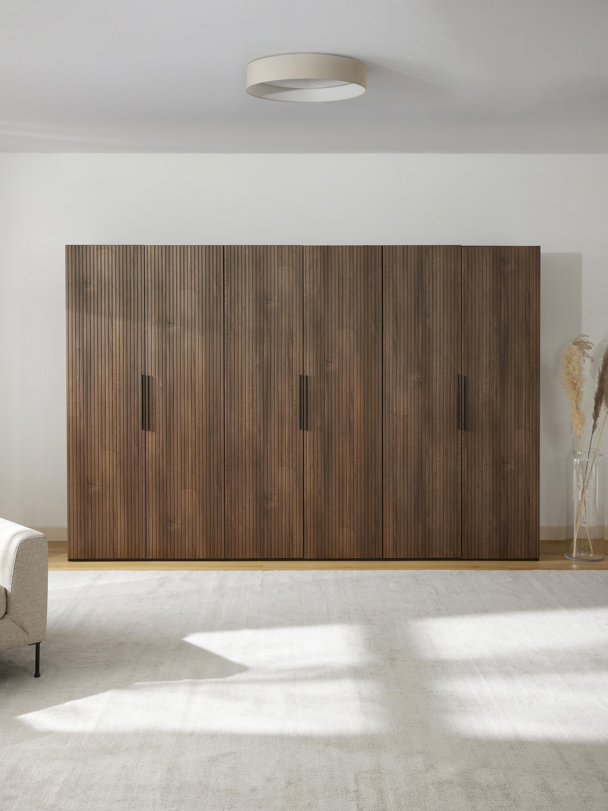 Simvorth Modular Hinged-Door Wardrobe, 300 cm Wide, in Various Sizes