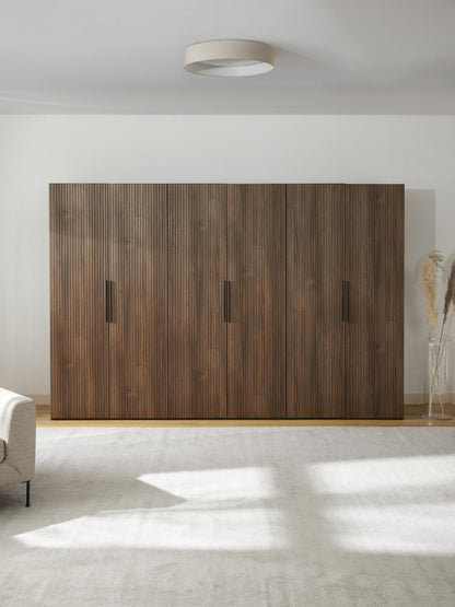 Simvorth Modular Hinged-Door Wardrobe, 300 cm Wide, in Various Sizes