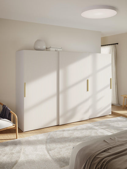 Simvorth Modular Sliding-Door Wardrobe, 300 cm Wide, in Various Sizes