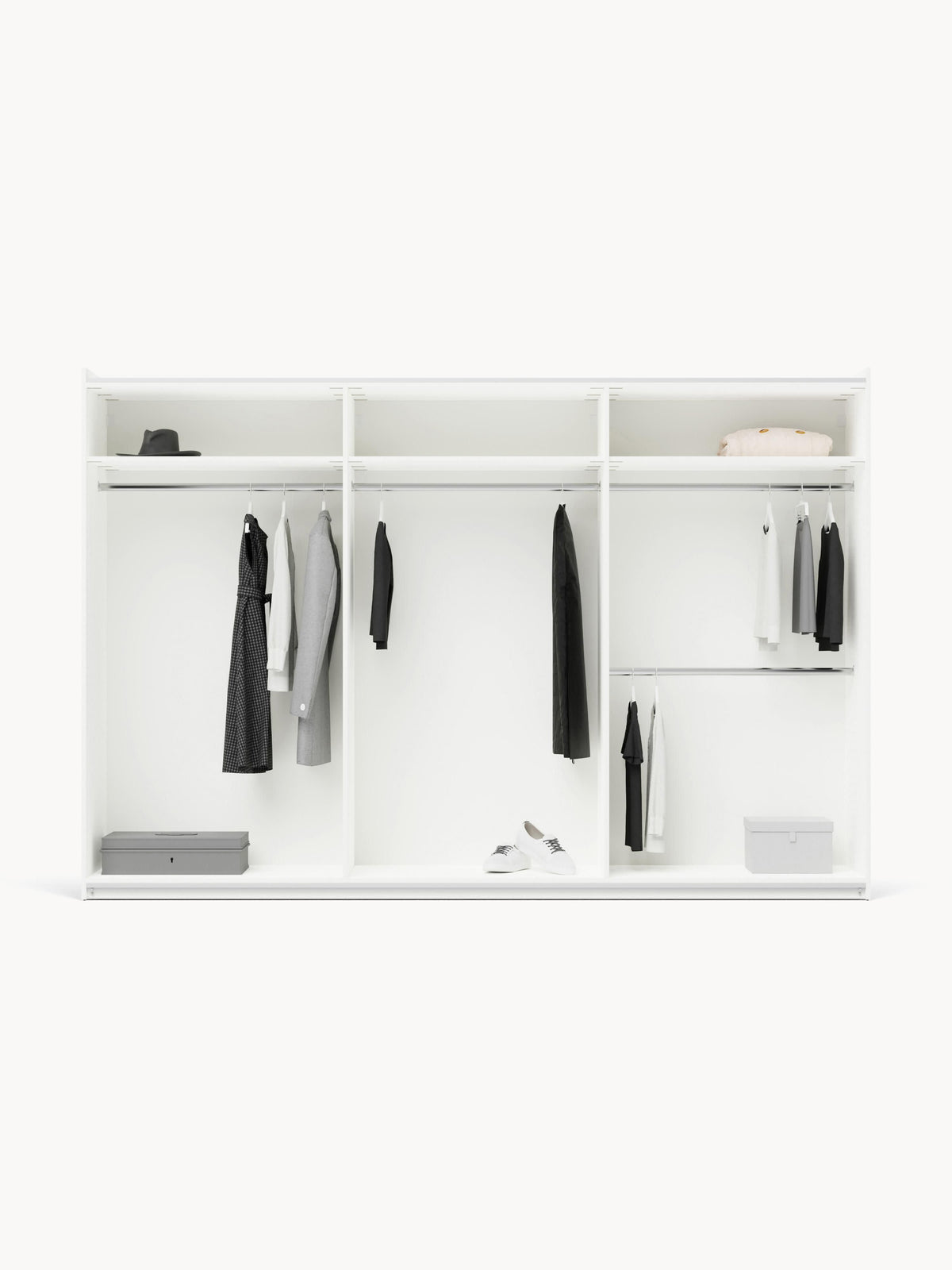 Simvorth Modular Sliding-Door Wardrobe, 300 cm Wide, in Various Sizes