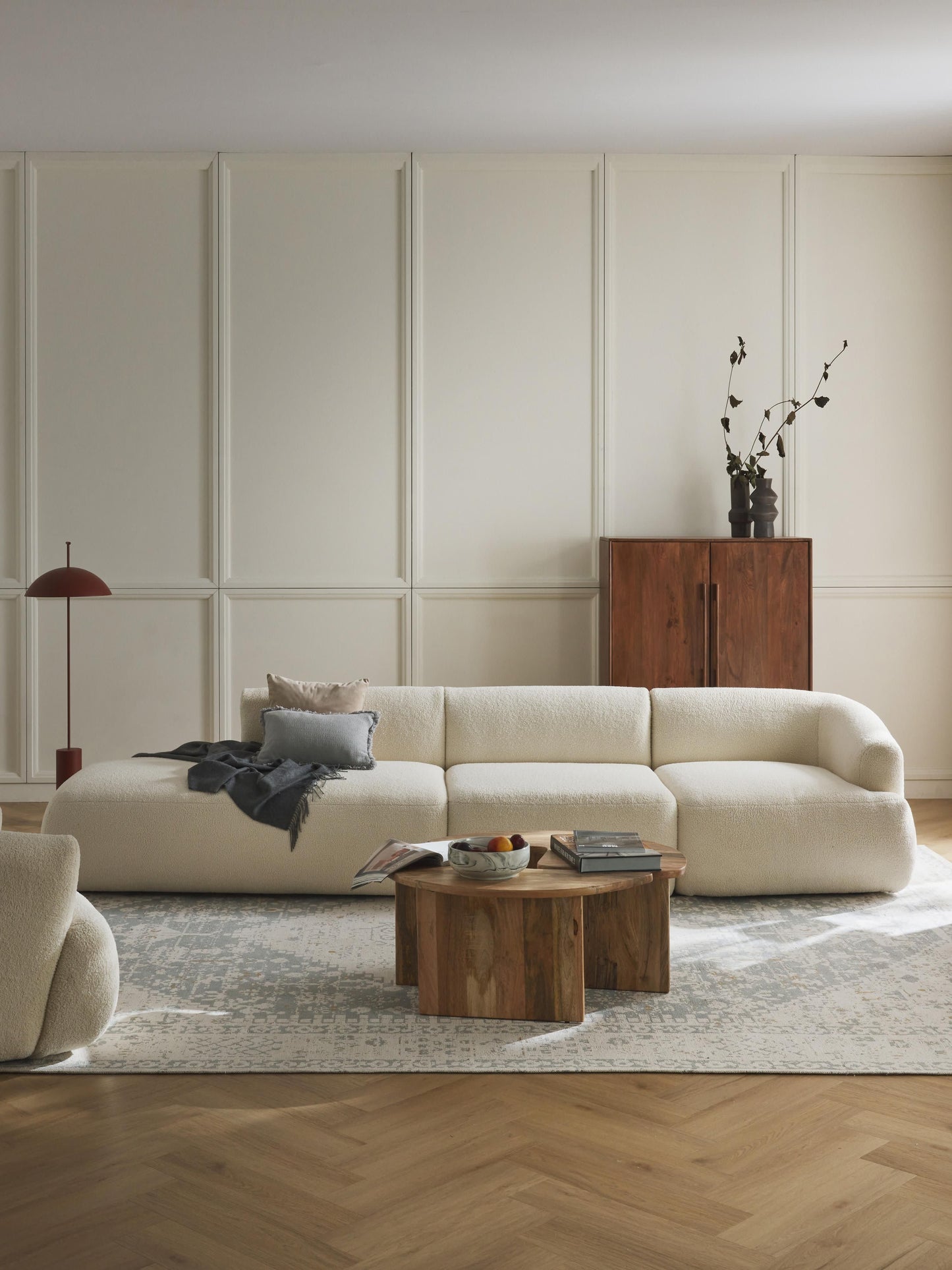 Sovranth 3-Seater Modular Teddy Ottoman