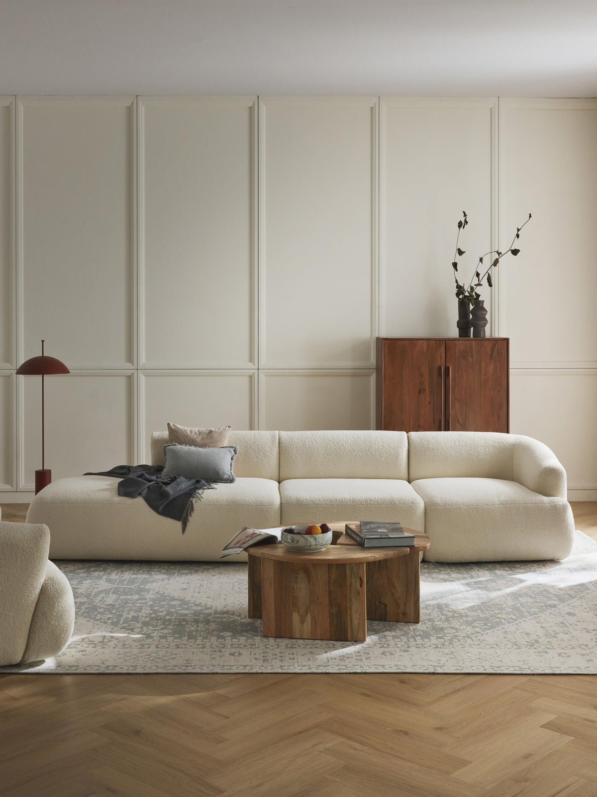 Sovranth 3-Seater Modular Teddy Ottoman