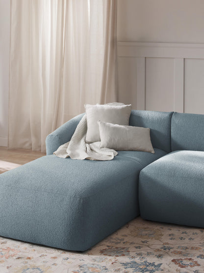 Sovranth Chaise Corner Module in Bouclé